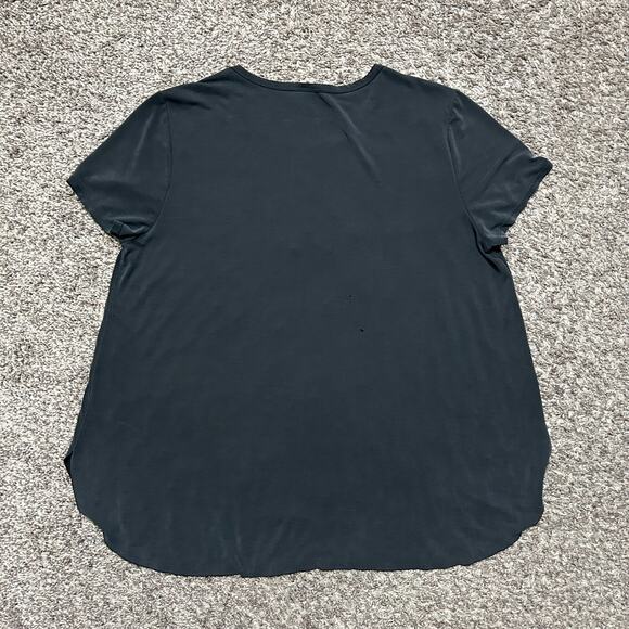 Vintage Thrashed Shirt Faded Black Pocket Tee y2k Womens XL Modal Polyester - Picture 6 of 8